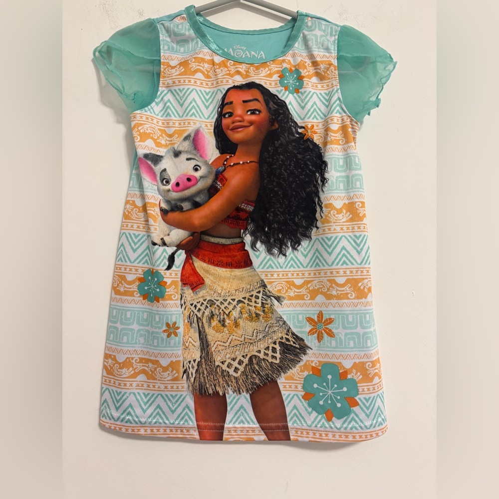 Disney Moana Teal Nightgown - Picture 4 of 5